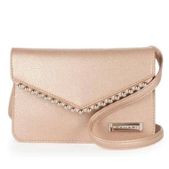 Tahari Handbags - NWT Tahari Pink And Silver Small Crossbody Bag